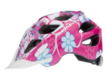 přilba Alpina Rocky pink-lightblue-flowers