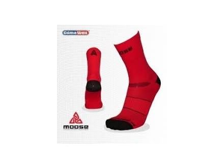 Ponožky Moose Race bílá/červená
