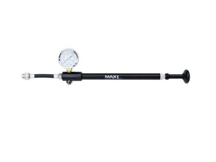 Foto - pumpička  na vidlici MAX1 Shock s manometrem