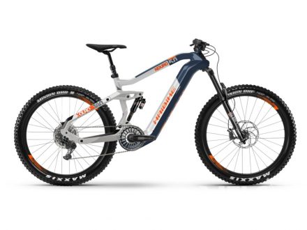 Haibike XDURO Nduro 5.0 i630Wh 11-r. NX 19 HB Flyon modrá/bílá/oranžová 2020