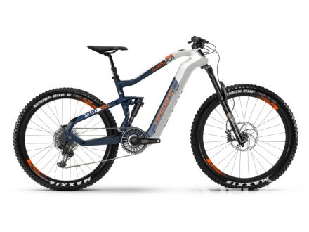 Haibike XDURO AllMtn 5.0 i630Wh 11-r. NX19 HB Flyon bílá/modrá/oranžová 2020