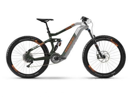 Haibike XDURO Nduro 8.0 i630Wh 11-r. XT 19 HB Flyon stríbrná/olivová/oranž.mat. 2020