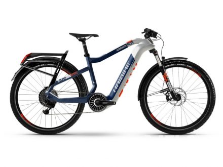 Haibike XDURO Adventr 5.0 i630Wh 11-r. NX19 HB Flyon bílá/modrá/oranžová 2020